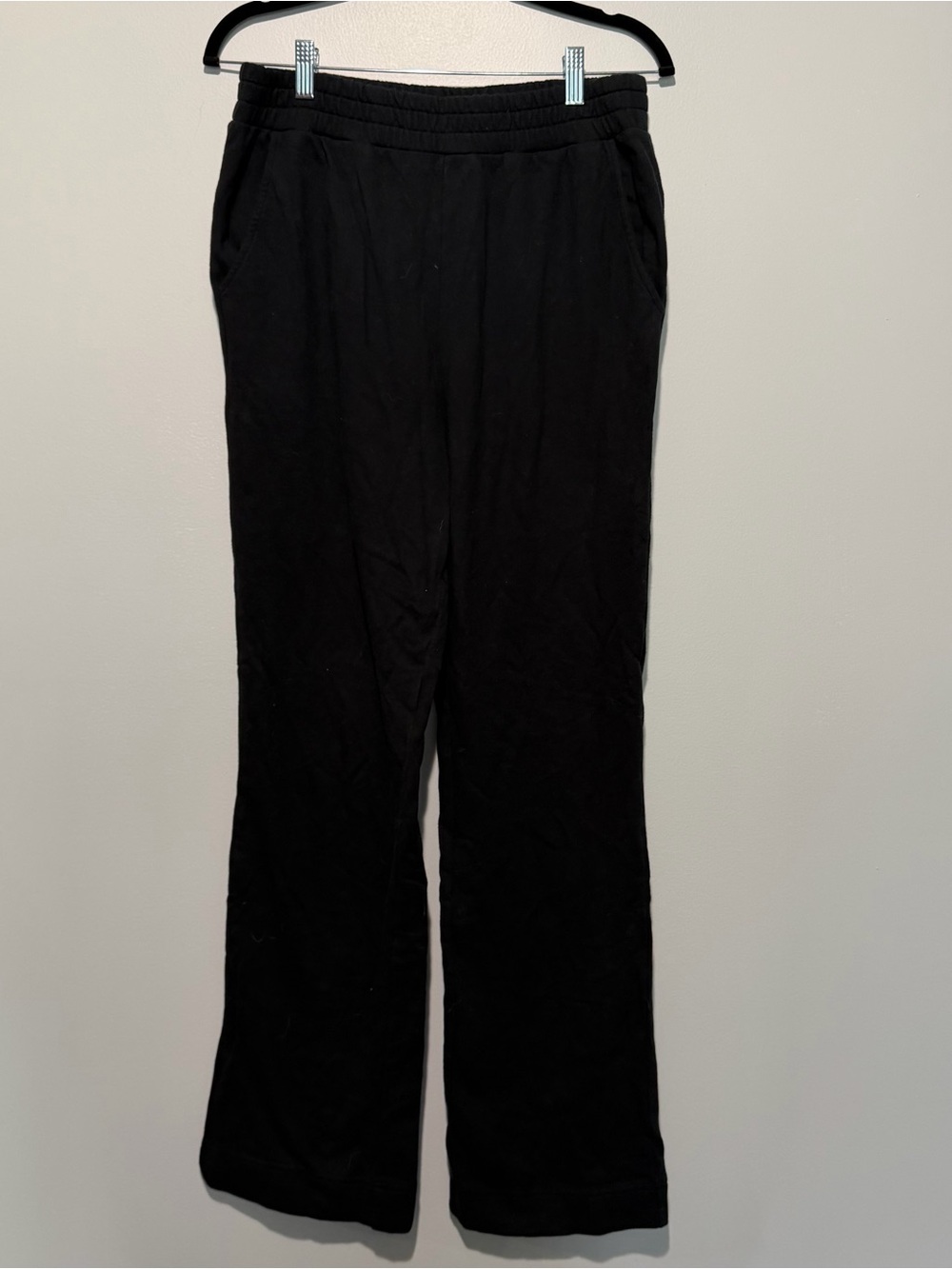 nuuds Core Fleece Wide Leg Sweatpants Black Size M